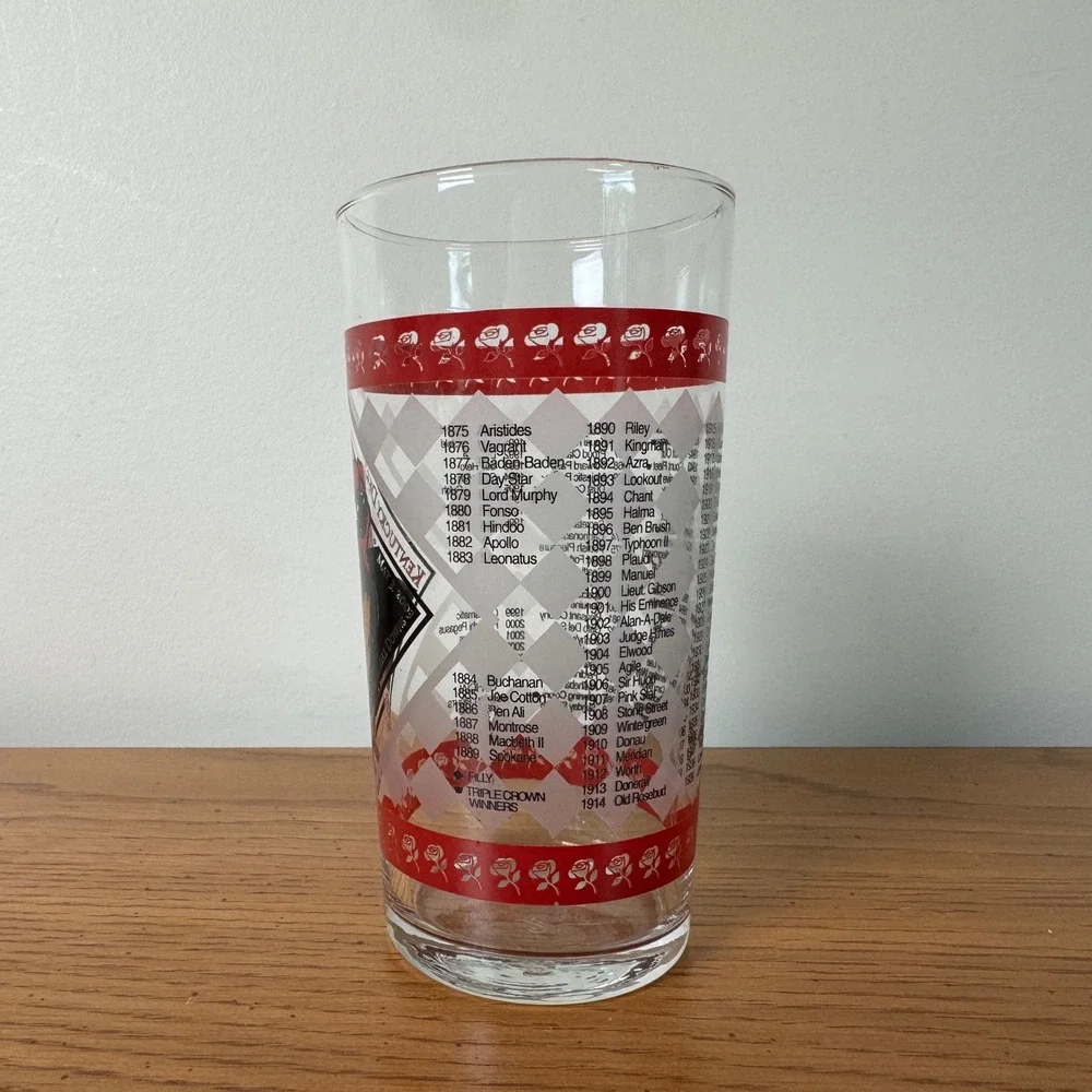 Kentucky Derby 129 Churchill Downs 2003 Mint‎ Julep Glass Winners List Red Rose